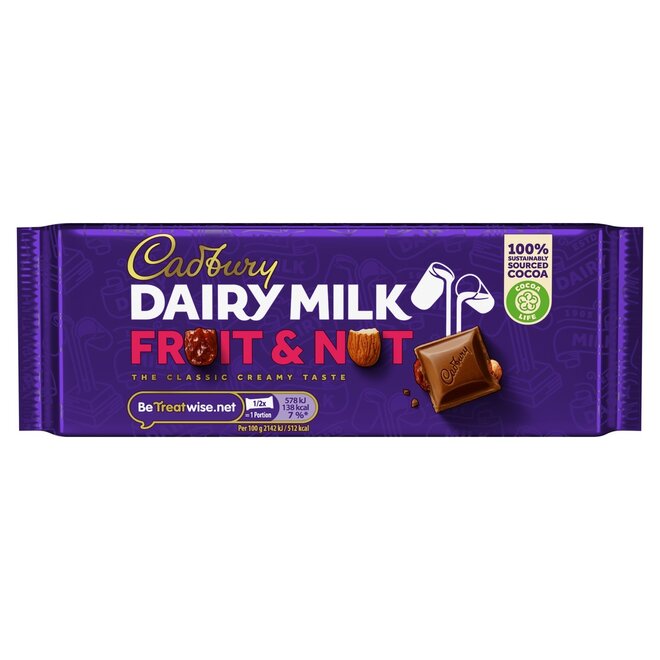 Cadbury Dairy Milk Fruit & Nut Bar 54g