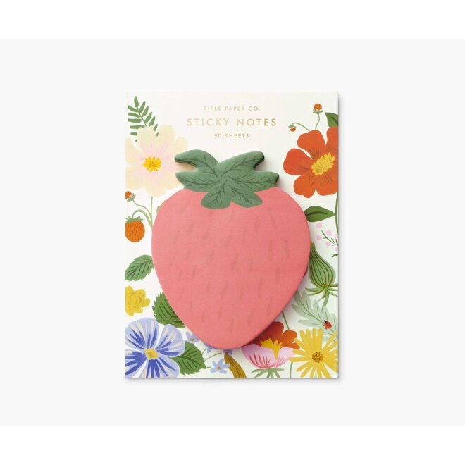 Strawberry-Shaped Sticky Notes