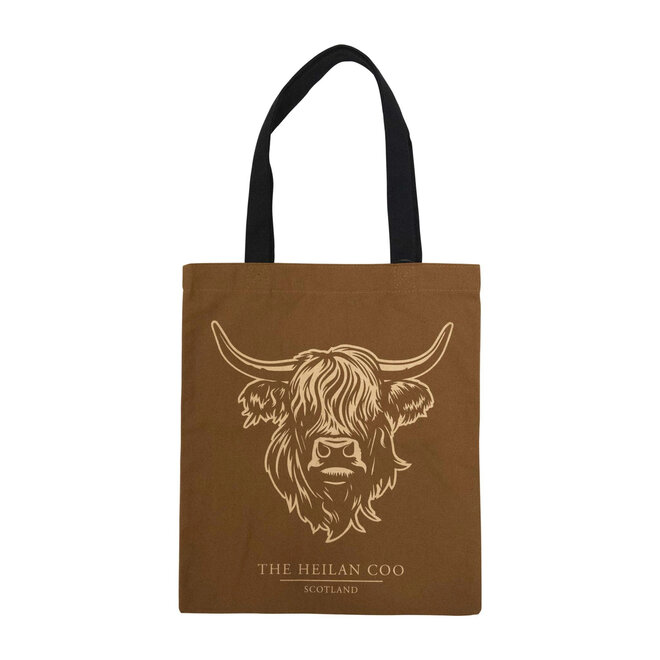 Heilan Coo Rust & Gold Canvas Shopper Bag
