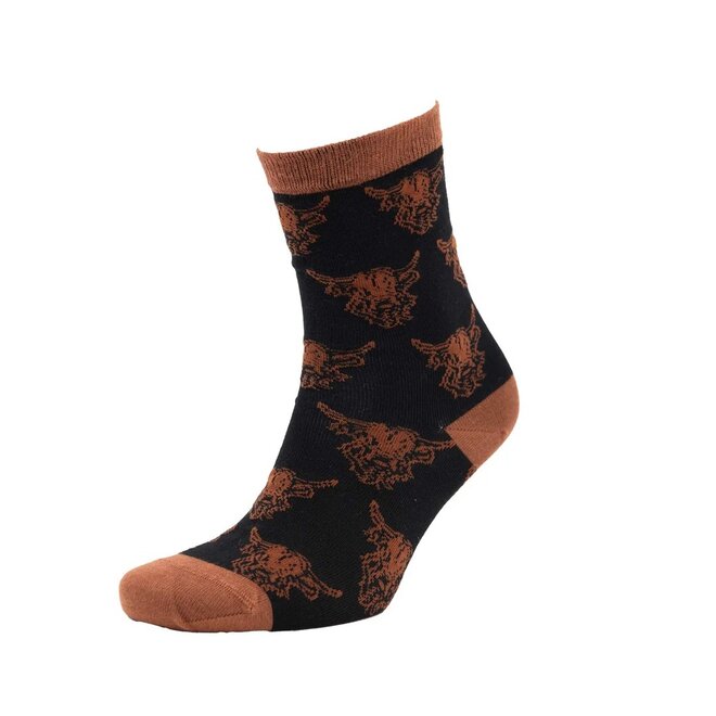Black Heilan Coo Ladies Bamboo Ankle Socks