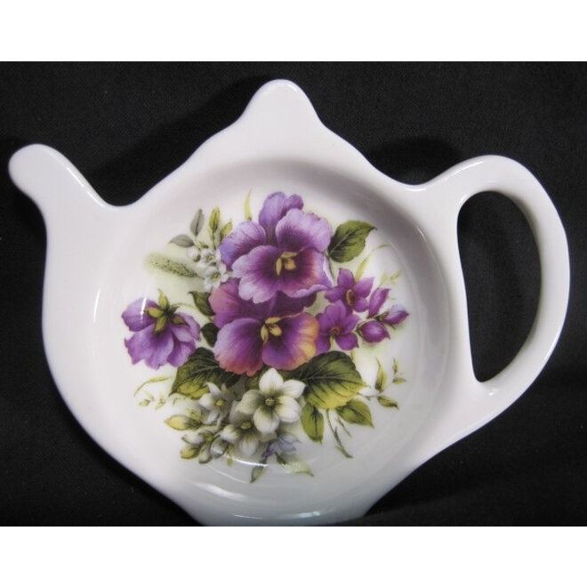 Adderley Ceramics Pansy Tea Tidy