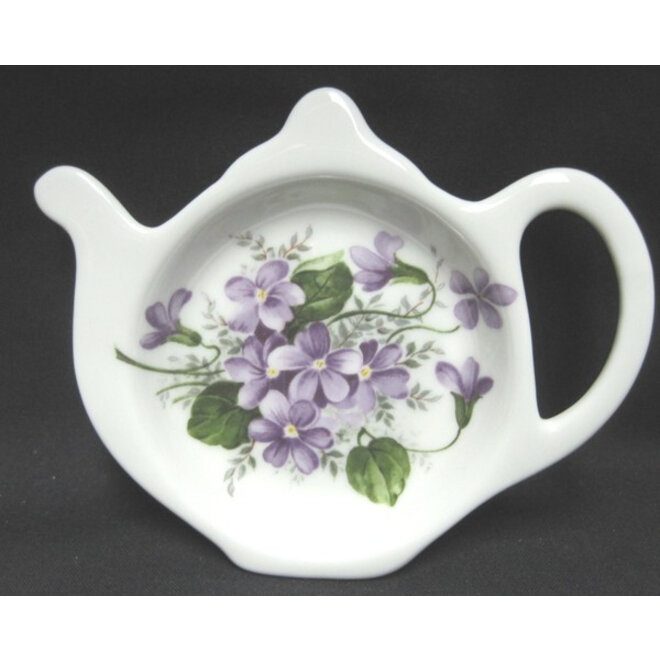 Adderley Ceramics Wild Violet Tea Tidy
