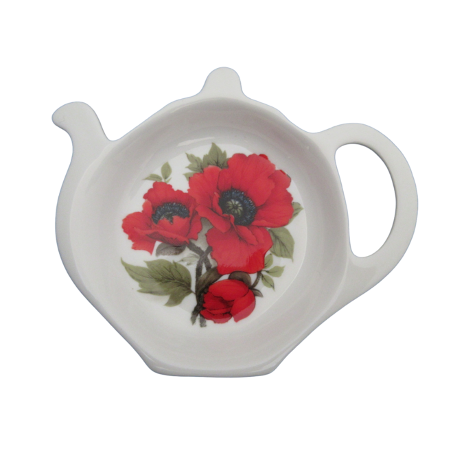 Adderley Ceramics Autumn Poppy Tea Tidy