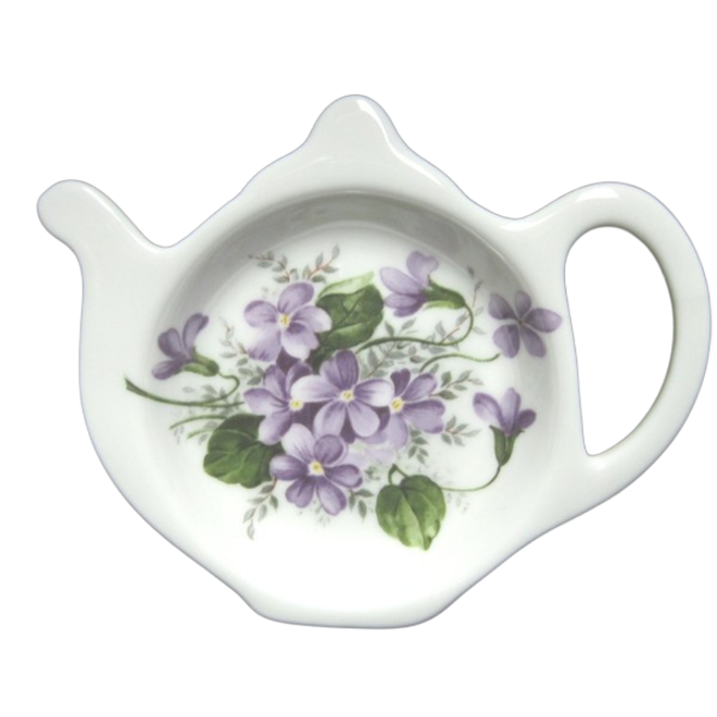 Adderley Ceramics Wild Violet Tea Tidy