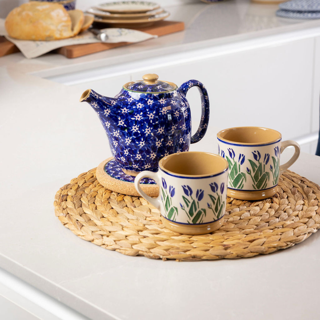 Blue Blooms Large Mug