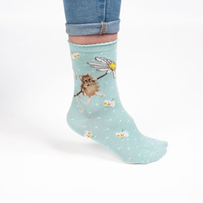 'Oops a Daisy' Mouse Women's Socks