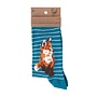 'Born to Be Wild' Fox Striped Blue Women's Socks