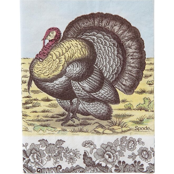 Spode Woodland Turkey Hostess Napkins
