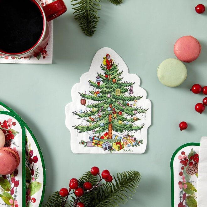 Spode Christmas Tree Die Cut Tree Napkins