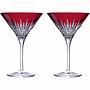 New Year Celebration 2024 Scarlet Martini Glasses Pair