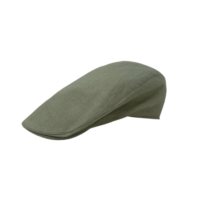 Donegal Touring Cap in Green Linen (Small)