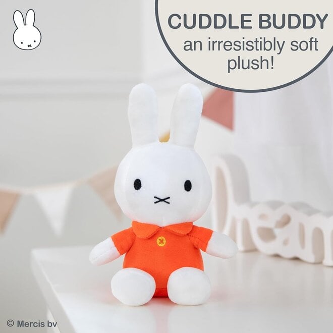 White Miffy 8" Plush Toy with Orange  Dress