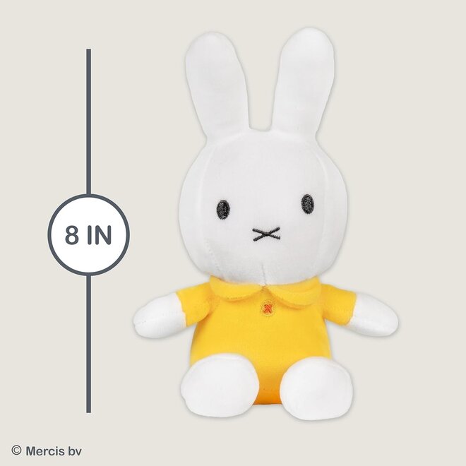 White Miffy 8" Plush Toy with Yellow  Dress
