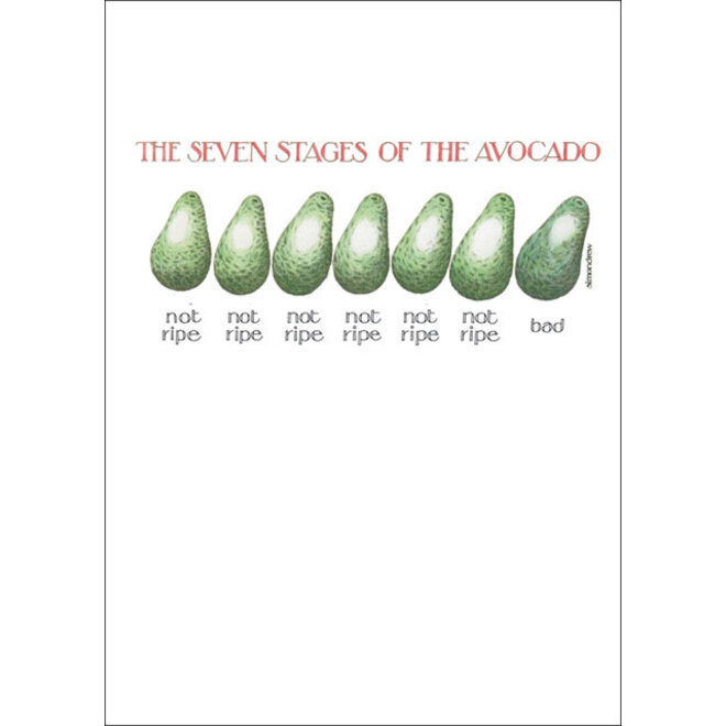 Stages of Avocado Greeting Card