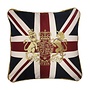 Union Jack Royal Coat of Arms Crest 18" Square Pillow