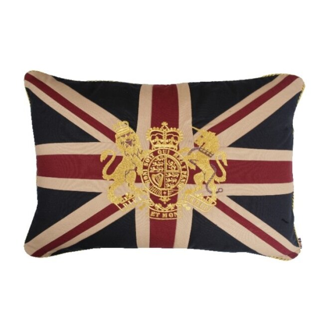 Union Jack Royal Coat of Arms Crest 27" x 21" Pillow
