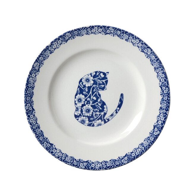 Blue Calico Cat Small Plate