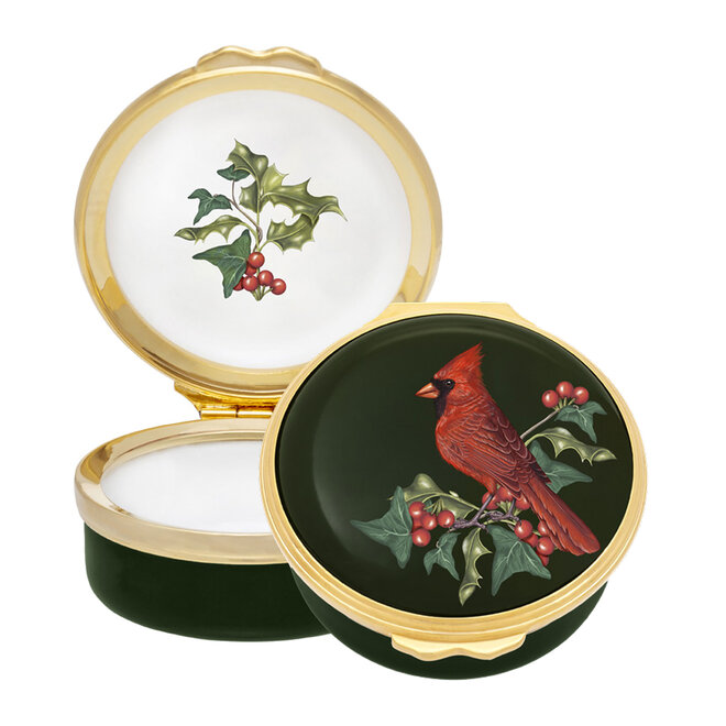 Woodland Wildlife Red Cardinal Enamel Box