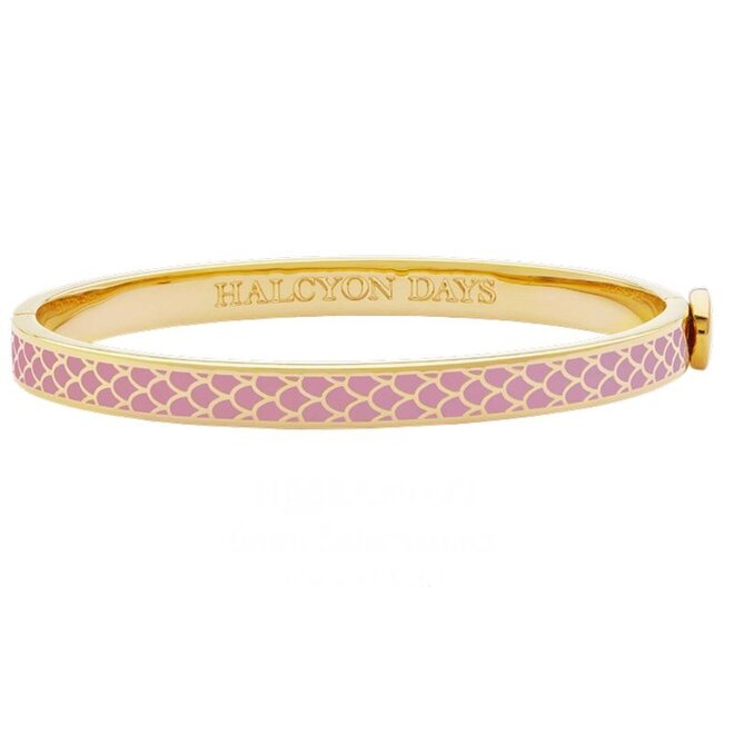 Salamander Pink & Gold Hinged Skinny Bangle