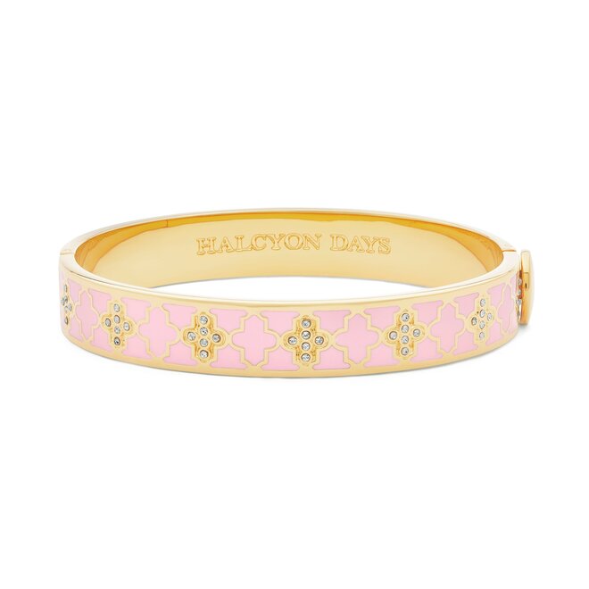 Agama Sparkle Pink & Clear Hinged Bangle