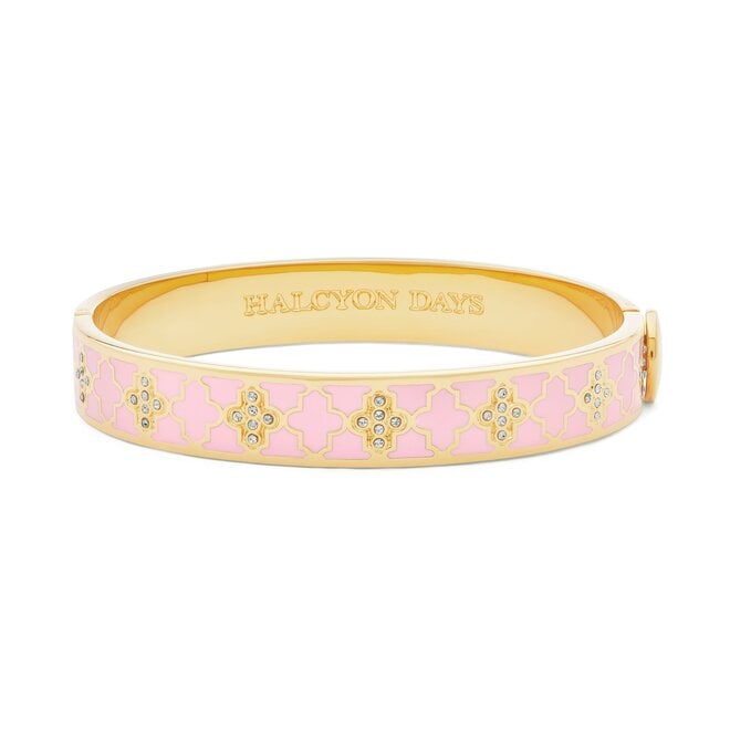 Agama Sparkle Pink & Clear Hinged Bangle