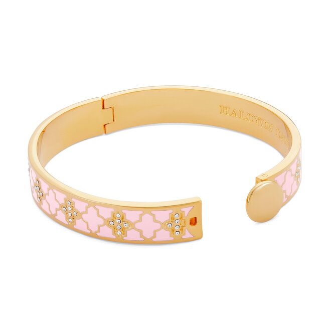 Agama Sparkle Pink & Clear Hinged Bangle