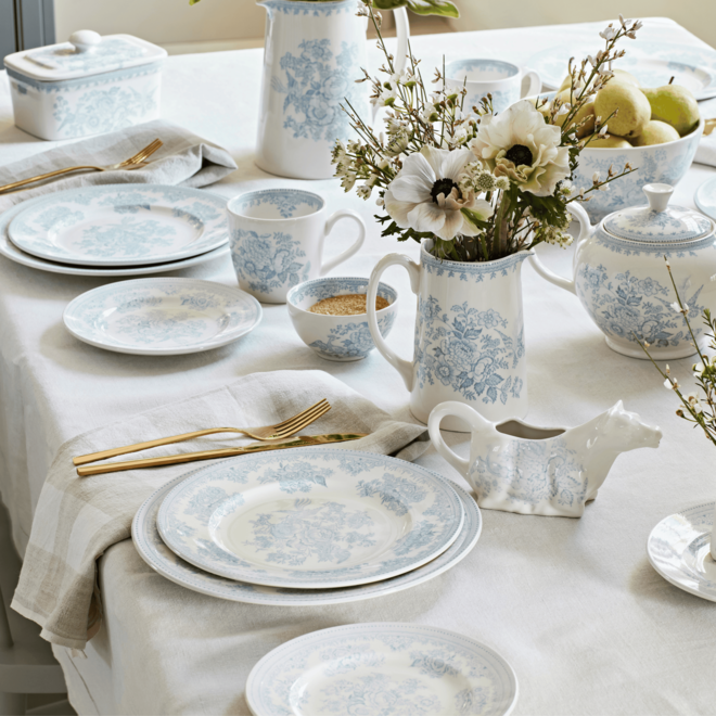 Blue Asiatic Pheasants Dinner Plate