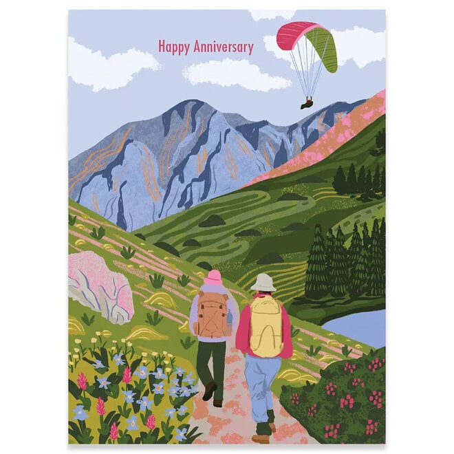 Hiking Anniversary Card