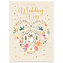 Church With Wreath Wedding Card
