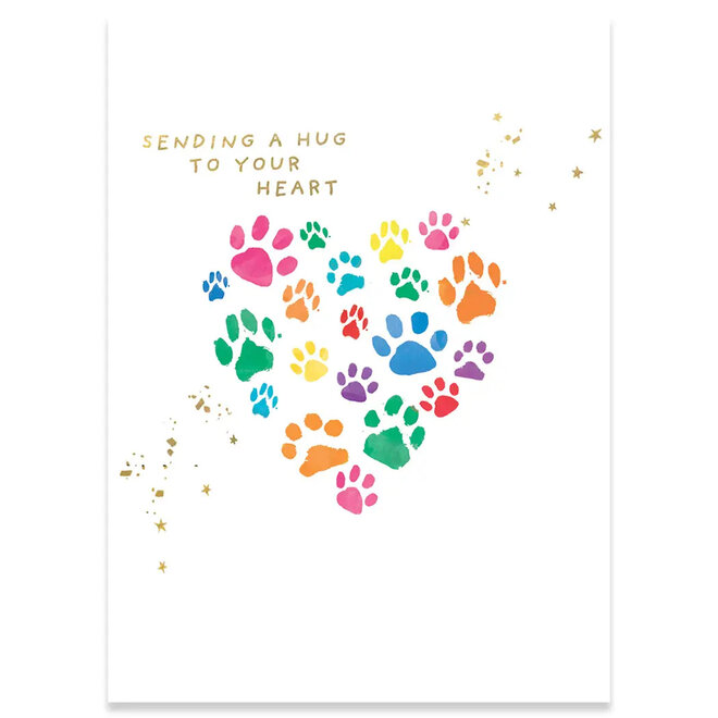 Paw Print Pet Sympathy Card