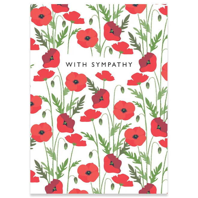 Poppies Sympathy Card