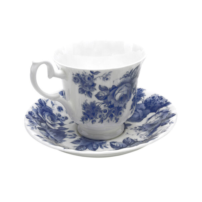 Blue Chintz Teacup & Saucer