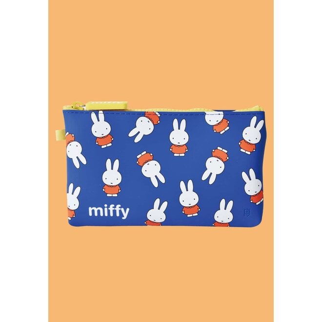 Miffy Blue Silicone Zipper Pouch