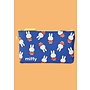 Miffy Blue Silicone Zipper Pouch