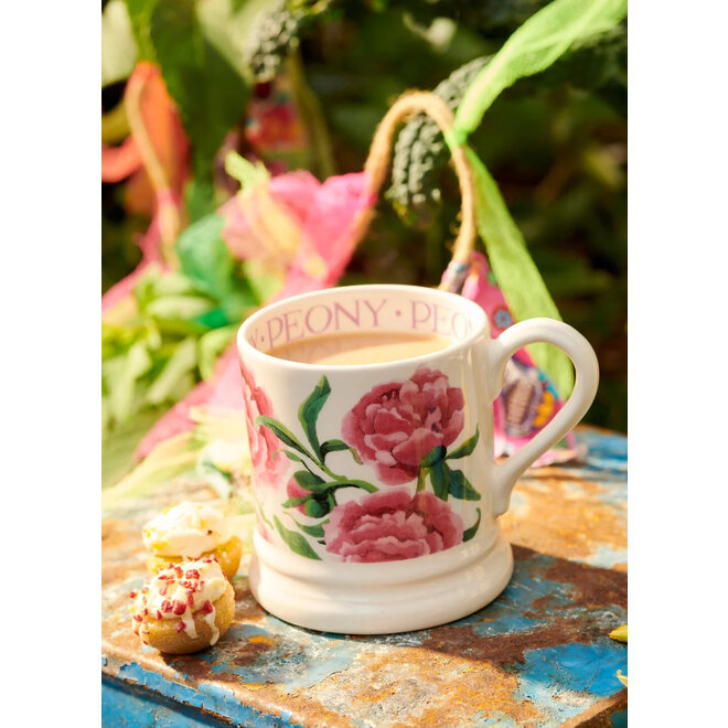 Flowers Pink Peony 1/2 Pint Mug