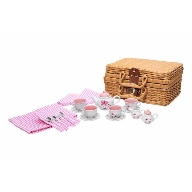 Butterfly Tea Set Basket
