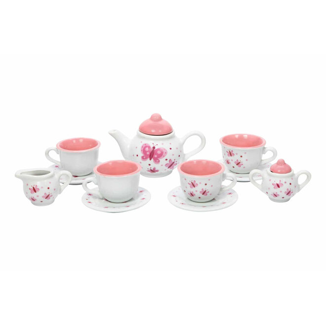 Butterfly Tea Set Basket