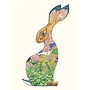 Watercolor Curious Hare Greeting Card