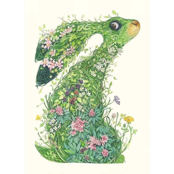 Watercolor Hare from the Wild Wood Greeting Card