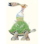 Watercolor The Tortoise and the Hare Greeting Card