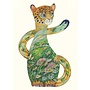 Watercolor Jaguar Cub Greeting Card