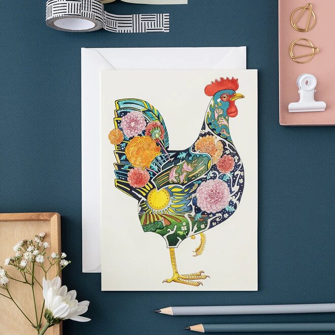 Watercolor Chicken Greeting Card