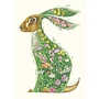 Watercolour Hare in a Meadow Greeting Card