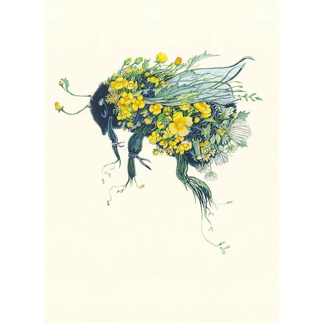 Watercolor Bumblebee Greeting Card