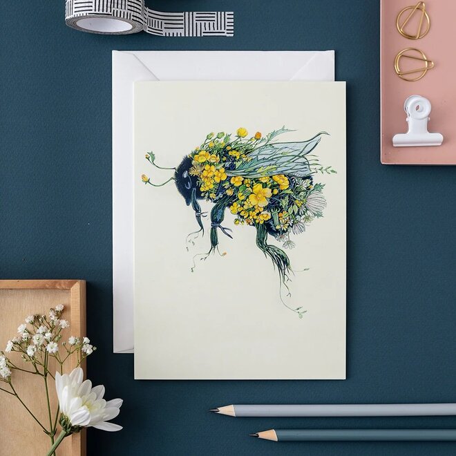 Watercolor Bumblebee Greeting Card
