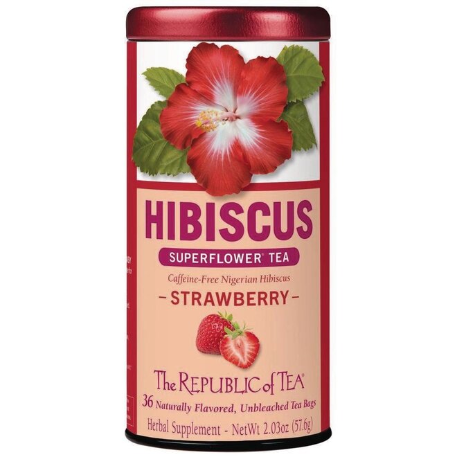 Republic of Tea Hibiscus Strawberry Herbal 36s