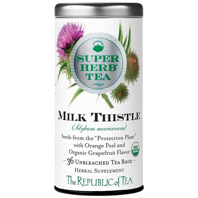 Republic of Tea Super Herb Organic Milk Thistle Herbal 36s