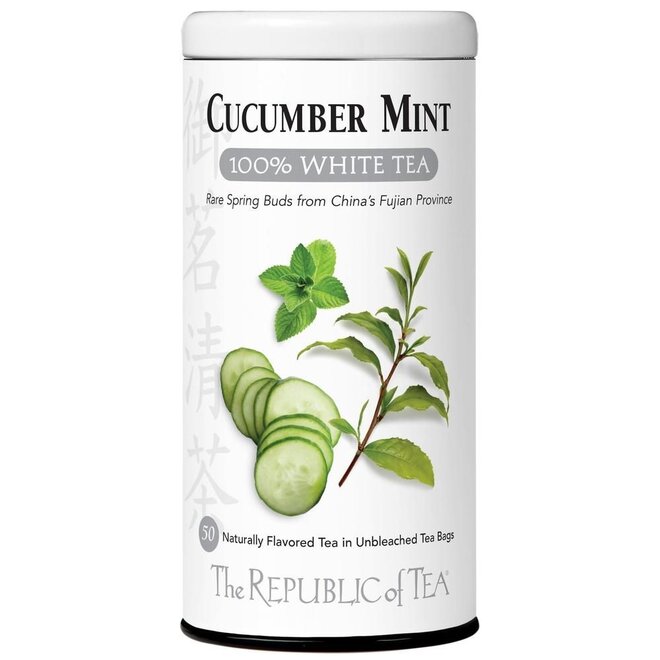 Republic of Tea Cucumber Mint 100% White 50s