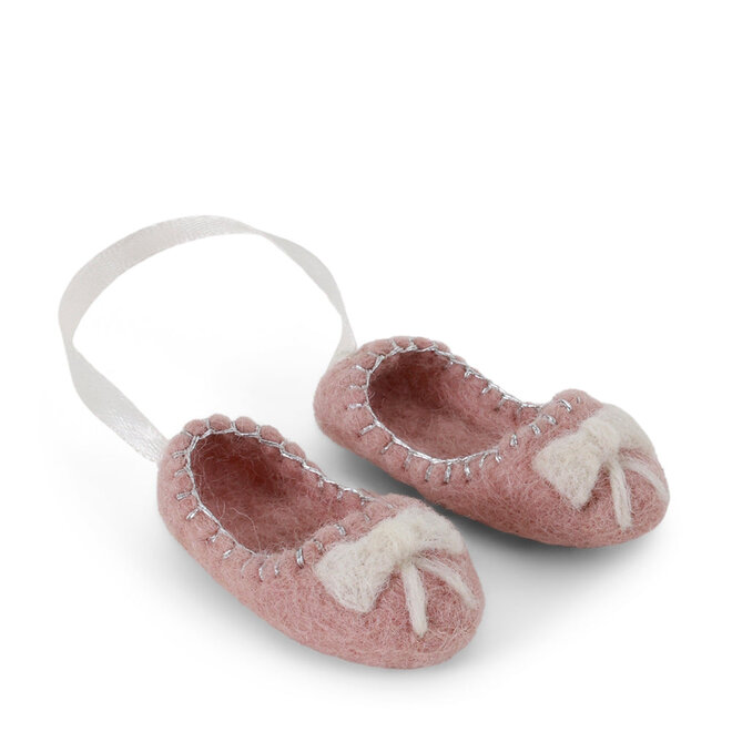Gry & Sif Rose & Silver Ballerina Shoe Ornament