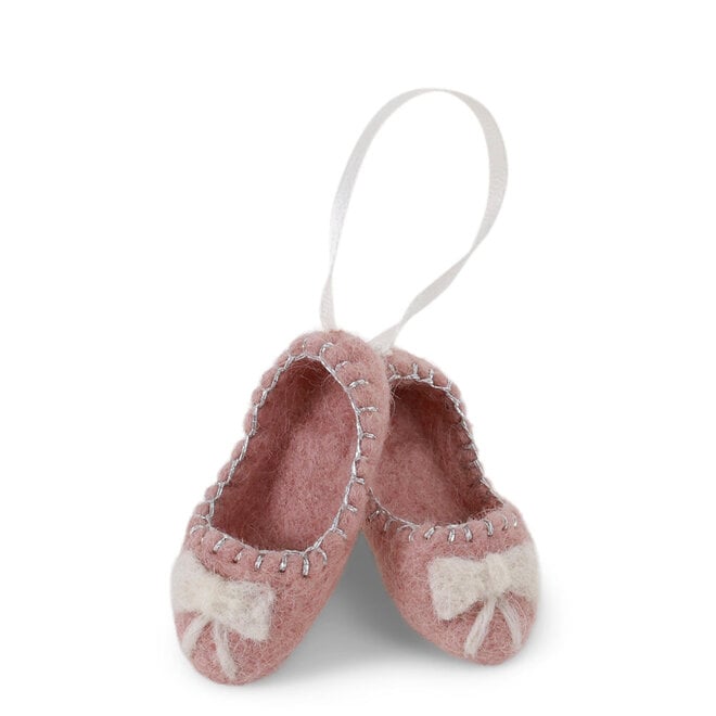 Gry & Sif Rose & Silver Ballerina Shoe Ornament